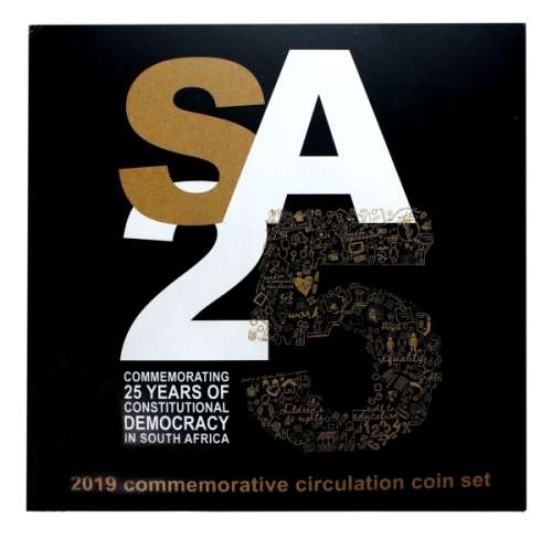 *#* Award Winning - 2020 SA Mint Issued 25 Year Democracy Nickel R2 Freedom and Security *#*