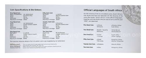 *#* NEW RELEASE!!! - 2021 South African Short Proof Coin Set - *#*