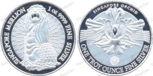 *#* Singapore - Silver 1 Troy oz Medallion *#*