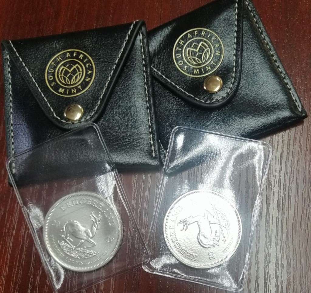 *#* 2 x  Silver 1 oz Bullion Krugerrand with pouches for Jorge only 2019 an 2021 - JorCou6595 *#*