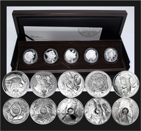 *#* FREE SHIPPING!! - 2023 Complete Big Five Series ii - Proof Fine Silver R5 Coins Set *#*