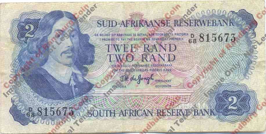 *#* TW de JONGH - 2nd Issue - 2 Rand - F+ *#*