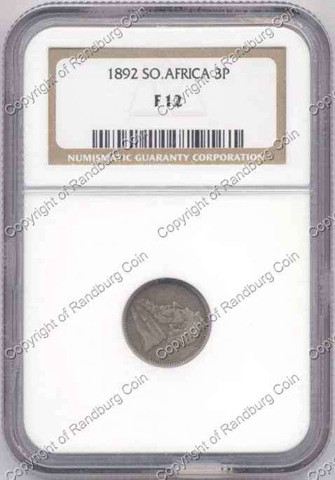 *#* 1892 TICKEY NGC SLABBED F 12  *#*