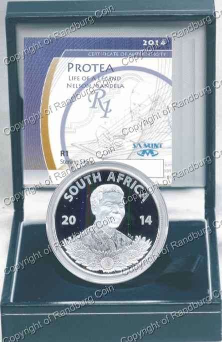 *#* SA Silver R1 Proof 2014 - Mandela - Life of a Legend Series *#*
