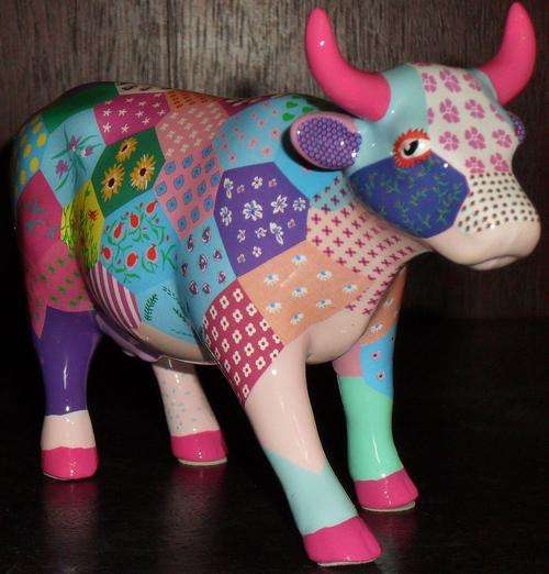 Cow parade * Patchwork Cow * FREE POSTAGE