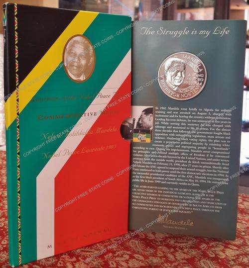 CRAZY R1 START!!! 2010 Nelson Mandela 1993 Nobel Peace Laureate Proof Silver Commemorative Medal