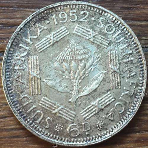 CRAZY R1 START!! 1952 Proof Silver 6 pence (6d) Coin