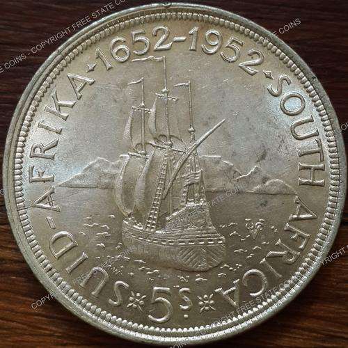 1952 Union of South Africa 5 Shilling (5/-)