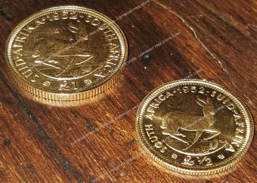 1952 Union of South Africa Gold Pound and Half Pound