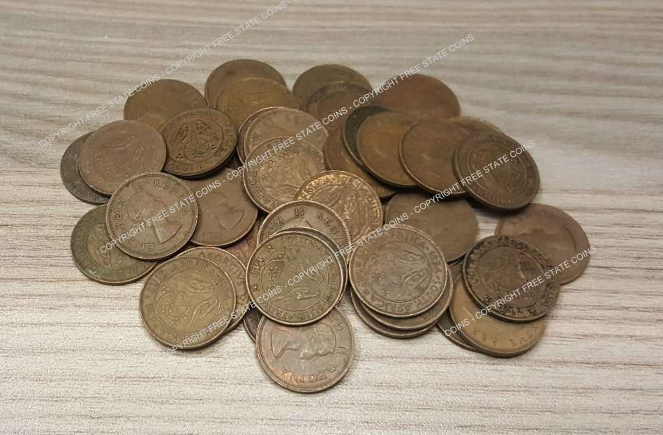 Union of South Africa Quarter Penny (1/4D) Packet of 50 (Various Years)