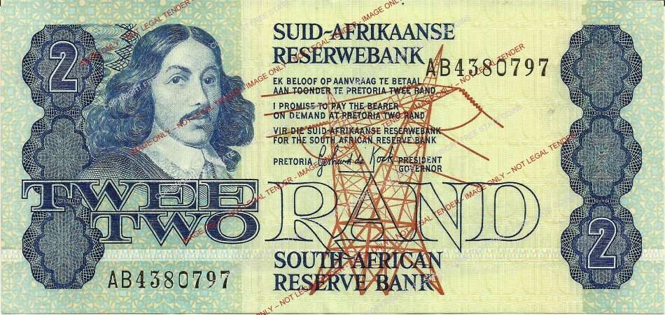 1983 South Africa G.P.C. de Kock 3rd Issue Set of 4 Consecutive R2 Banknotes (EF) *50% Off!*