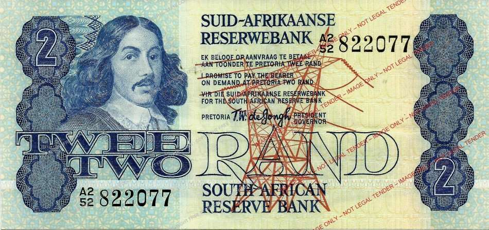 1978 South Africa T.W. de Jongh 4th Issue R2 Banknote (EF) *50% Off!*