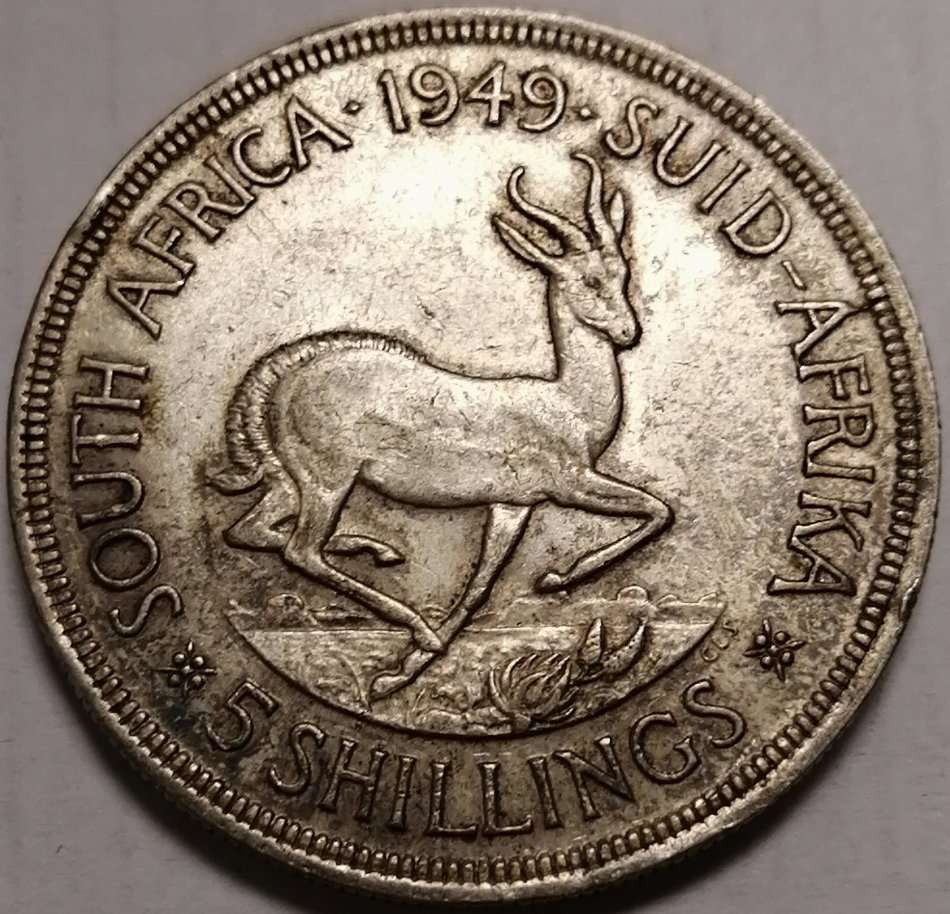 1949 Union of South Africa Five Shilling (5/-)