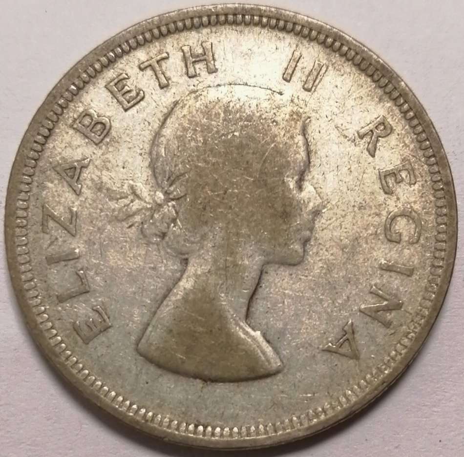 1954 Union of South Africa Two and a Half Shilling (2/6)