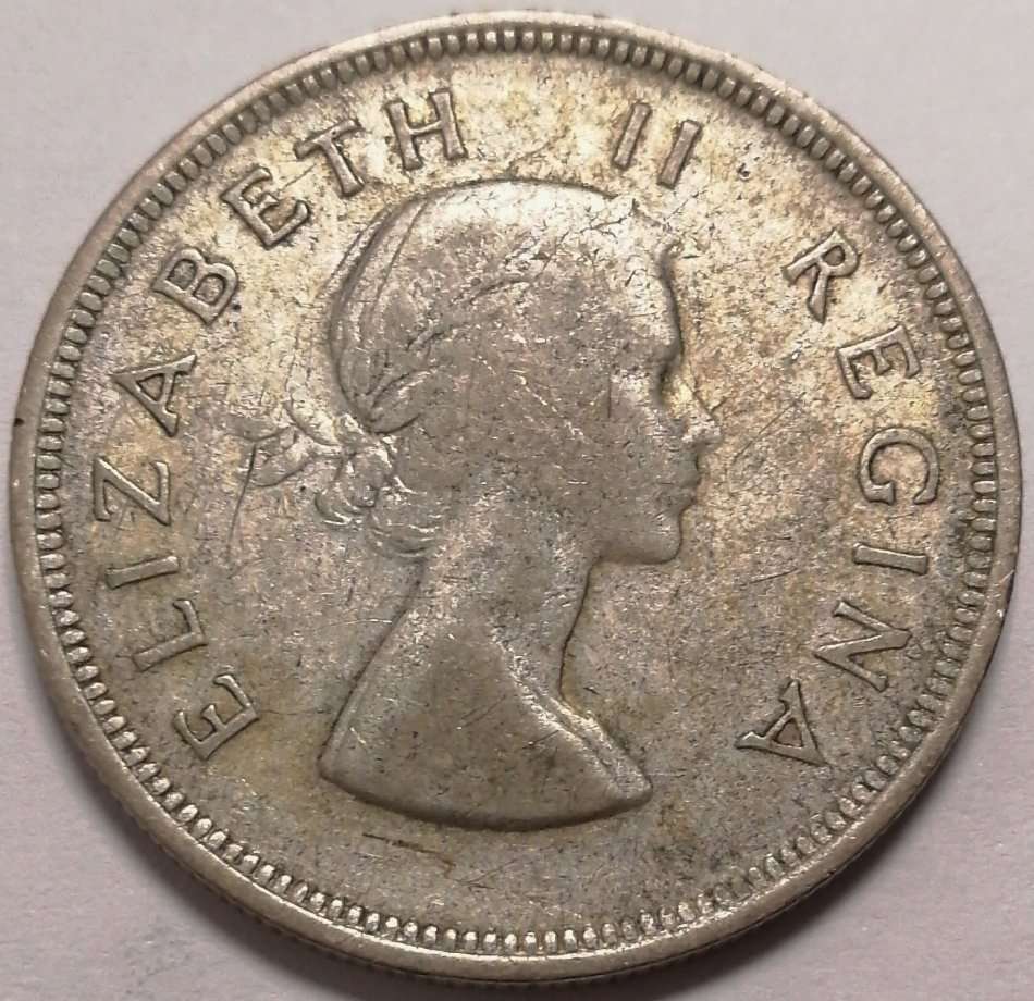 1955 Union of South Africa Two and a Half Shilling (2/6)