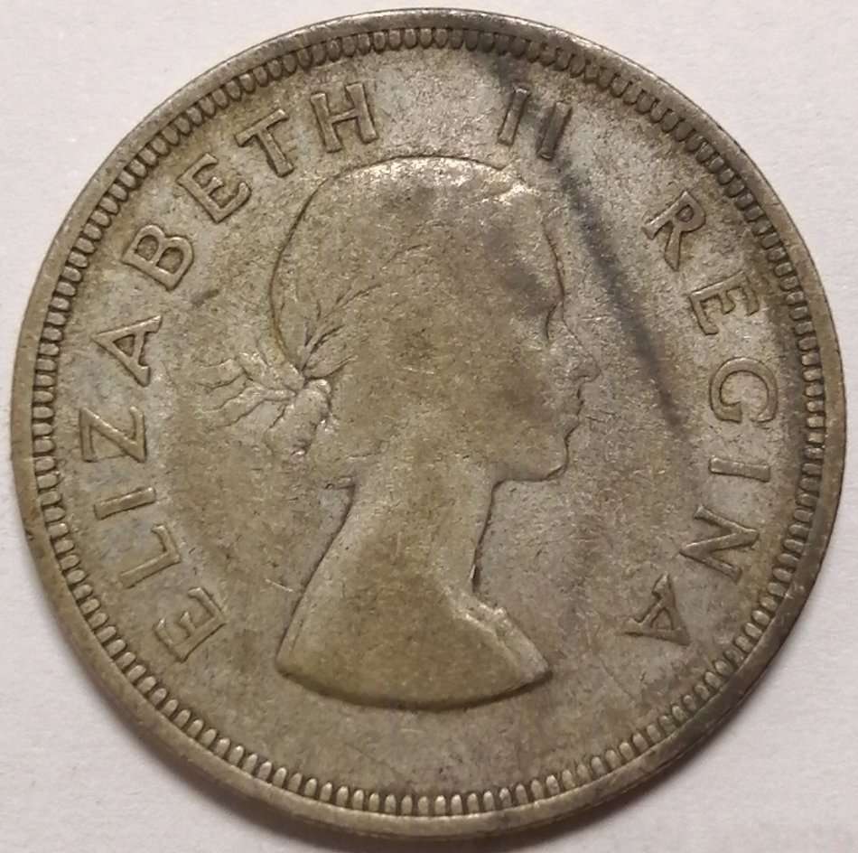 1958 Union of South Africa Two and a Half Shilling (2/6)