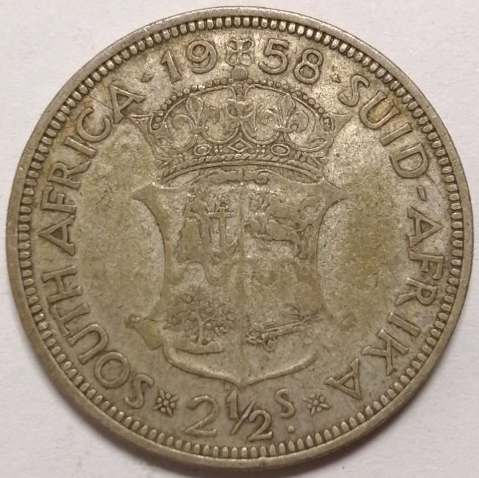 1958 Union of South Africa Two and a Half Shilling (2/6)