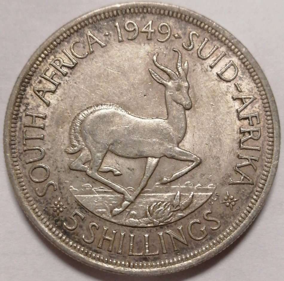 1949 Union of South Africa Five Shilling (5/-)