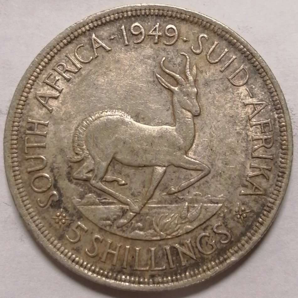 1949 Union of South Africa Five Shilling (5/-)