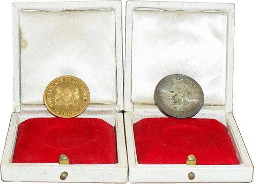 1966 Botswana Independence Commemorative Gold & Silver Coin Set