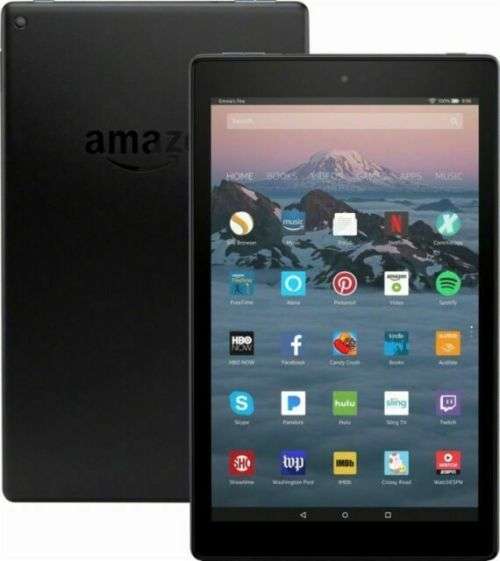 Amazon Kindle Fire HD 10 Tablet 32GB WiFi (With Ads) Black Cover Bundle