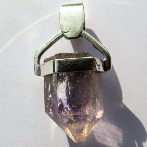 CHARMING!!!Brandberg Crystal Pendant set in .925 Silver!!!