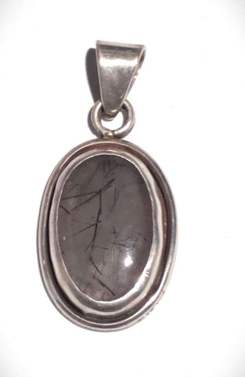 STUNNING!!!18.30gm Hand crafted Rutile Quartz sterling silver pendent!!!