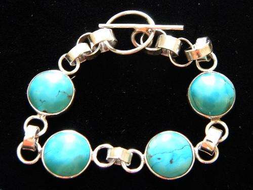 STUNNIG!!!Natural Tibetan Turquoise silver Bracelet!!!