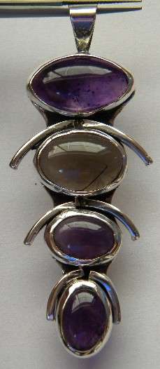 SUPER!!! Natural Amethyst and Smokey Quartz Pendent!!!