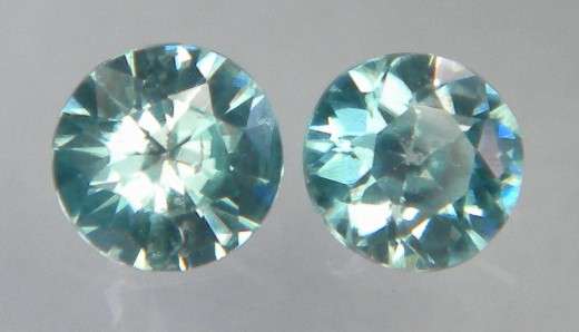 Stunning!! 0.70 twct. Natural Seafoam Cambodian Zircon Pair ~ NR!!