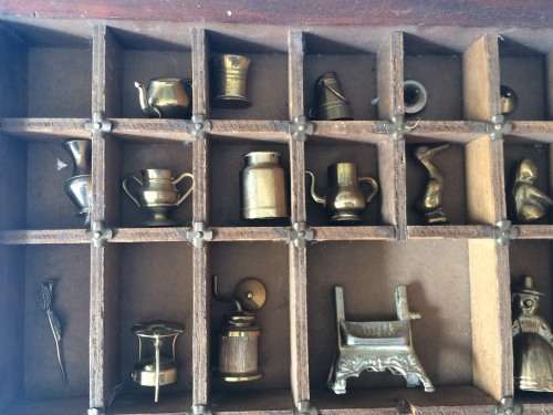 Printers Tray with Brass ornaments