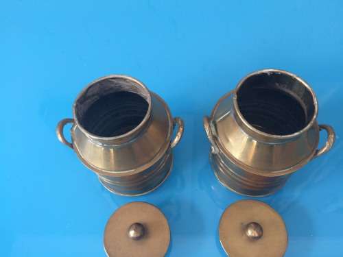 Milk urns/cans. Matching pair. Your bidding for both.