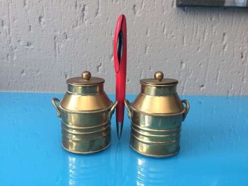 Milk urns/cans. Matching pair. Your bidding for both.