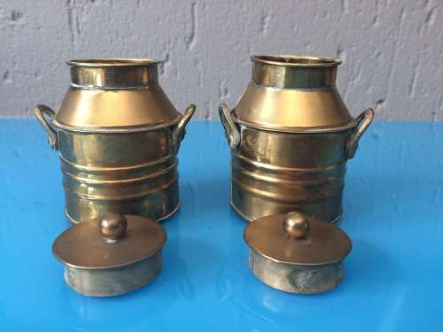 Milk urns/cans. Matching pair. Your bidding for both.