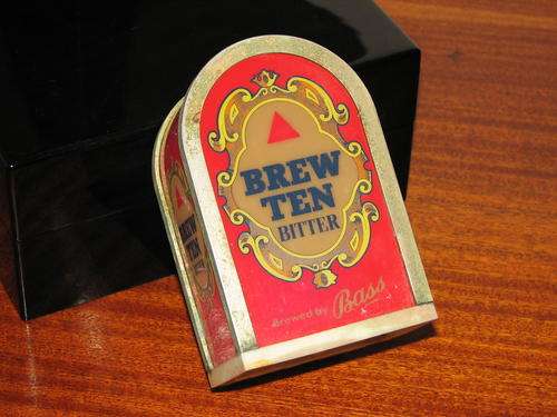 Bar top tap cover for Brew Ten bitter. Bass