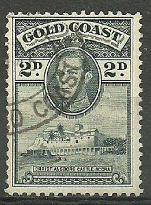 GOLD COAST 1938  KING GEORGE VI 2D BLACK + WATERMARKS