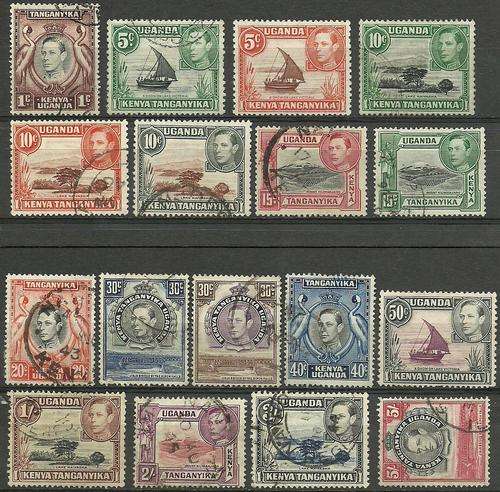 1937 Uganda,Tancanyika & Kenya King george VI  part set stamps in exellent used condition