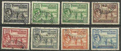 1938 Turks & Caicos Islands King George VI part set in exellent used condition