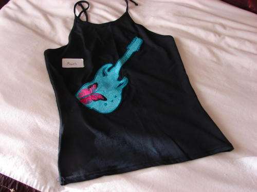 Black top - blue snakeskin guitar - MORGAN - Size 34