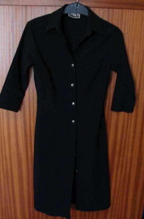 MANGO Black shirt dress - size 34