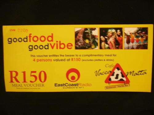 R150 Cafe Vacca Matta Voucher for R60!