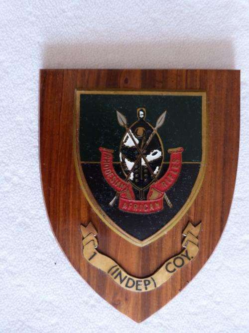 Rhodesian African Rifles - 1 (Indep) Coy Plaque
