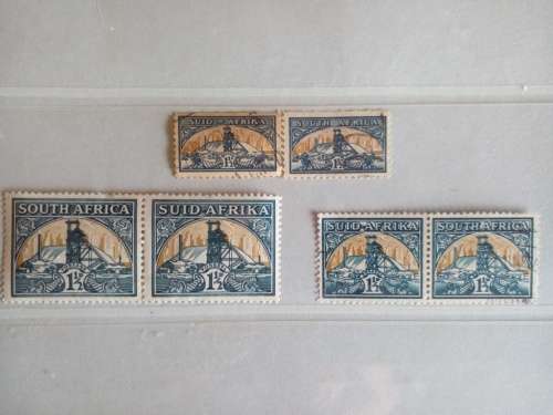 Union of SA 1½d Pictorials: Different Sizes