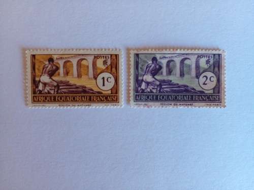 French Equatorial Africa 1937 Logging on the Loeme River