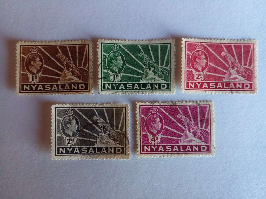 Nyasaland 1938 KGVI Leopard Series