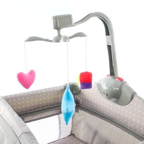 Angelcare AC401 Baby Monitor + Chelino Tiffany White Dots Cot | Mum2B Startup Combo