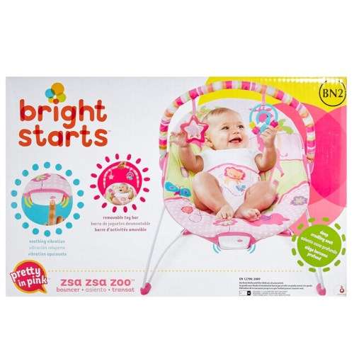 Bright Starts Zsa Zsa Zoo Bouncer - Pretty in Pink