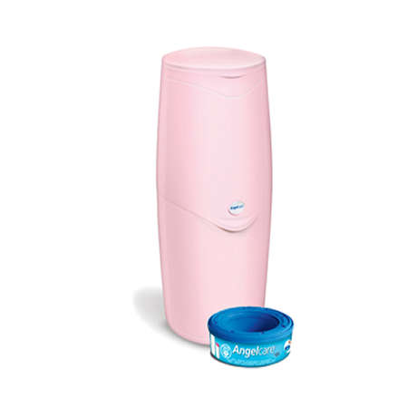 Angelcare Nappy Disposal Bin | Pink - 1 cartridge included in box