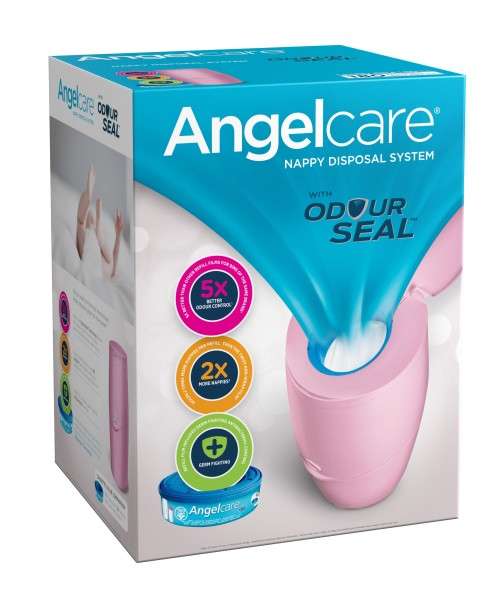 Angelcare Nappy Disposal Bin | Pink - 1 cartridge included in box