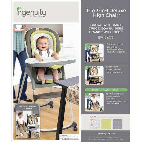 Ingenuity Trio 3-in-1 Deluxe Baby High Chair Marlo